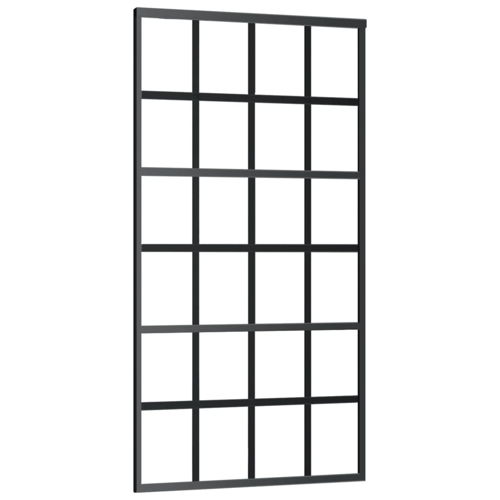 Vidaxl -Schiebetür mit Teig 102x205 cm Aluminium und ESG -Glas