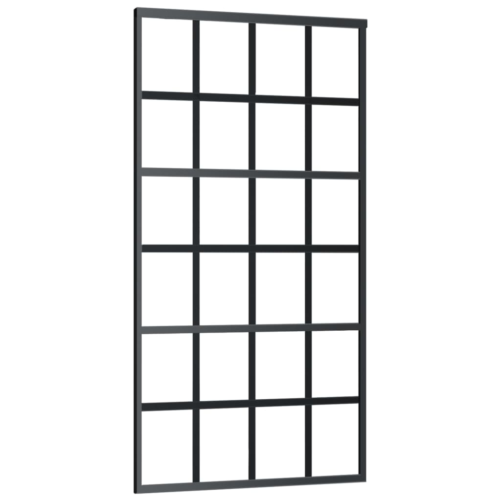 Vidaxl -Schiebetür mit Teig 102x205 cm Aluminium und ESG -Glas