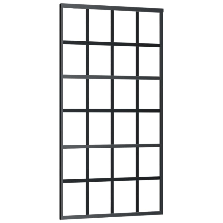 Vidaxl -Schiebetür mit Teig 102x205 cm Aluminium und ESG -Glas