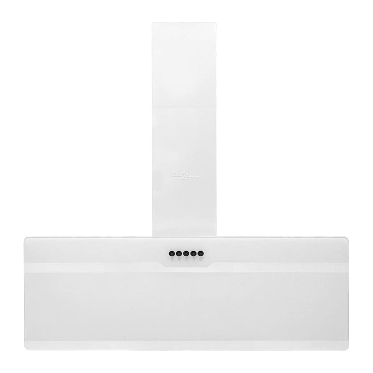 Vidaxl Wandextraktionshaube 90 cm Stahl und geschmittertes Glasweiß