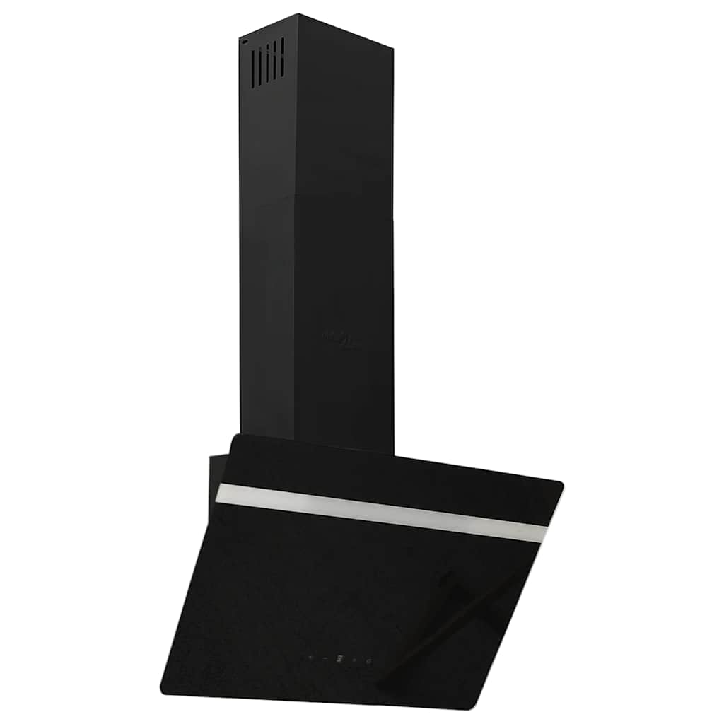 Vidaxl Wandextraktionshaube 60 cm Stahl und geschmittertes Glas schwarz
