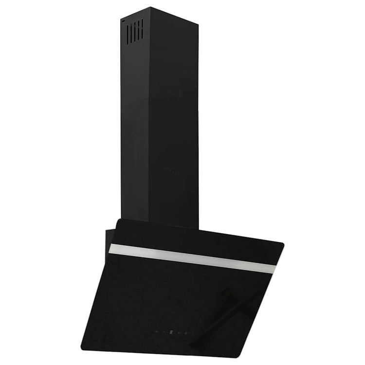 Vidaxl Wandextraktionshaube 60 cm Stahl und geschmittertes Glas schwarz