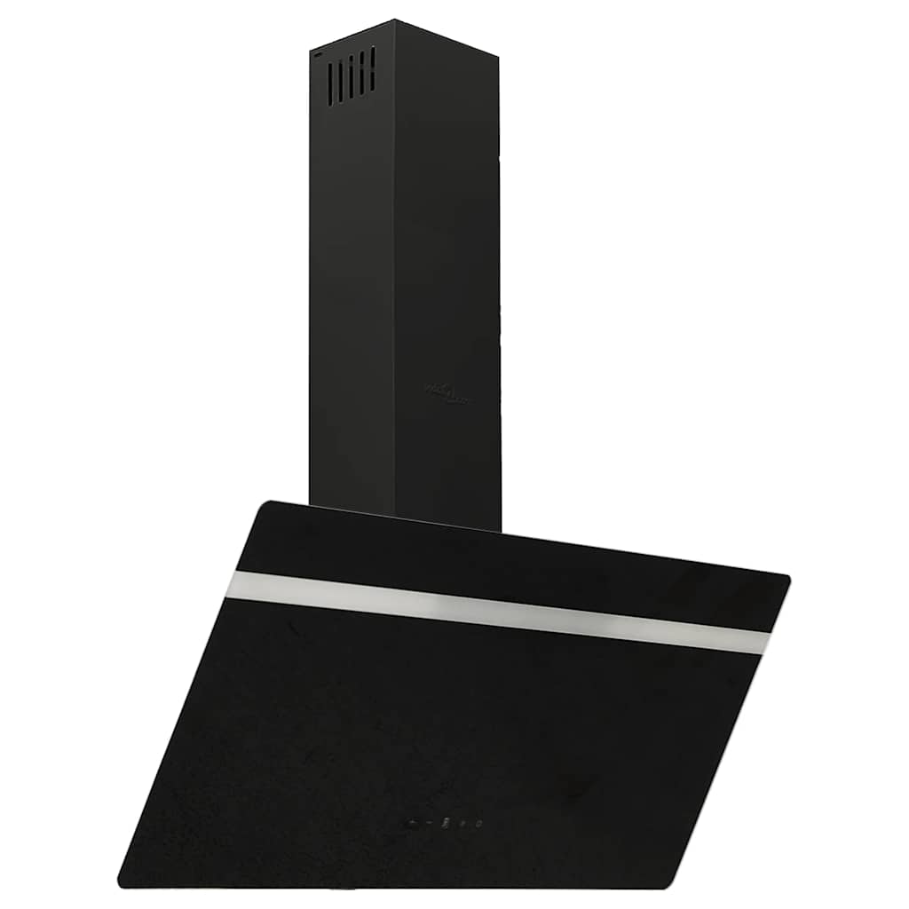 Vidaxl Wandextraktionshaube 90 cm Stahl und geschmittertes Glas schwarz