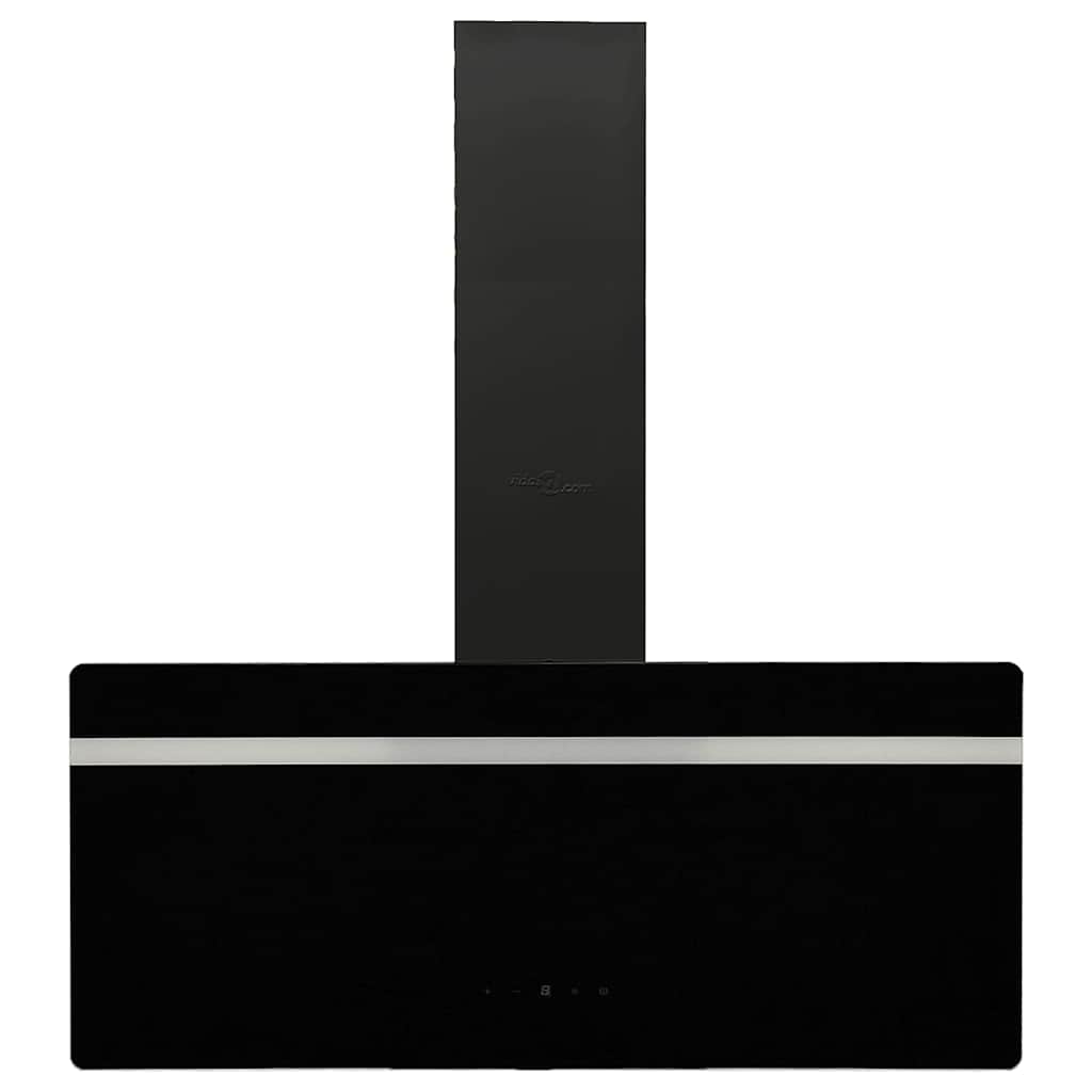 Vidaxl Wandextraktionshaube 90 cm Stahl und geschmittertes Glas schwarz