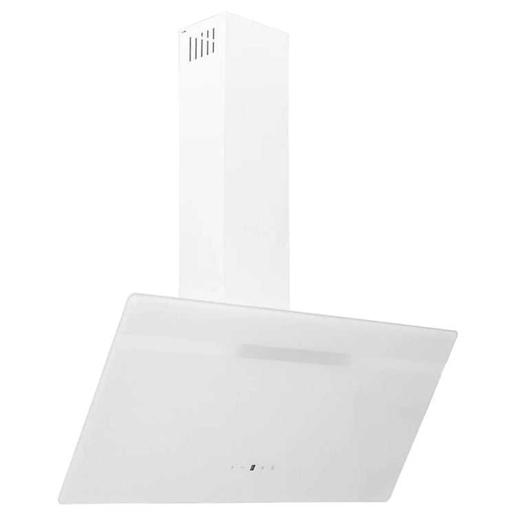 Vidaxl Wandextraktionshaube 90 cm Stahl und geschmittertes Glasweiß