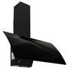 Vidaxl Wandextraktionshaube 90 cm Stahl und geschmittertes Glas schwarz