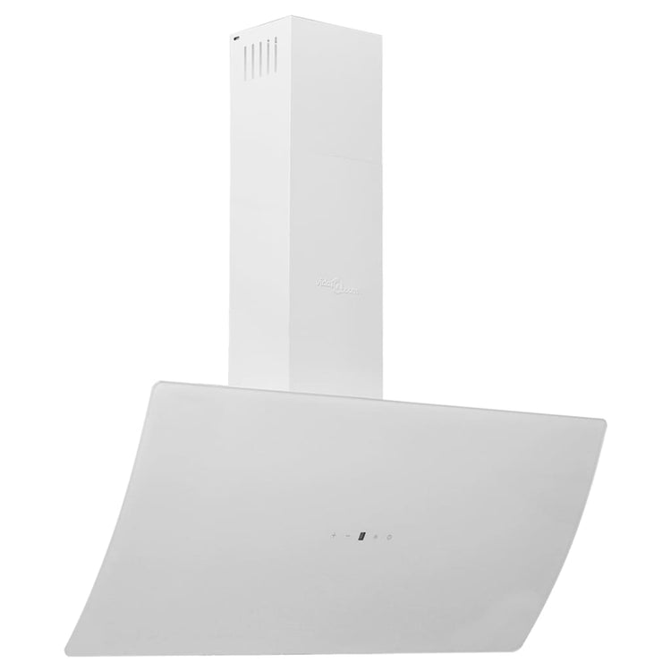 Vidaxl Wandextraktionshaube 90 cm Stahl und geschmittertes Glasweiß