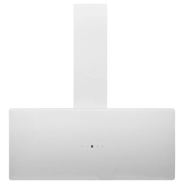 Vidaxl Wandextraktionshaube 90 cm Stahl und geschmittertes Glasweiß