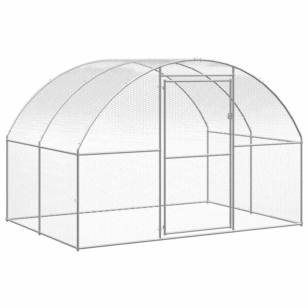 Vidaxl Chicken Run 3x2x2 m verzinkter Stahl