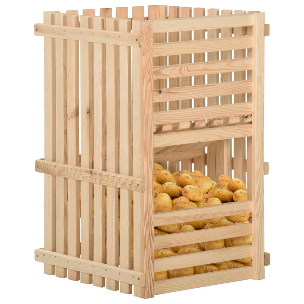 Vidaxl -Kartoffel plist 50 x 50 x 80 cm Festkiefer