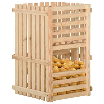 Vidaxl -Kartoffel plist 50 x 50 x 80 cm Festkiefer