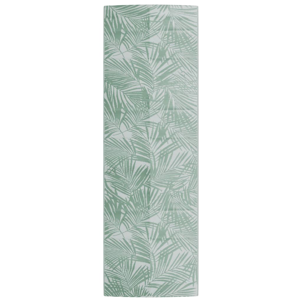 Vidaxl außerhalb des Teppichs 80x250 cm Polypropengrün