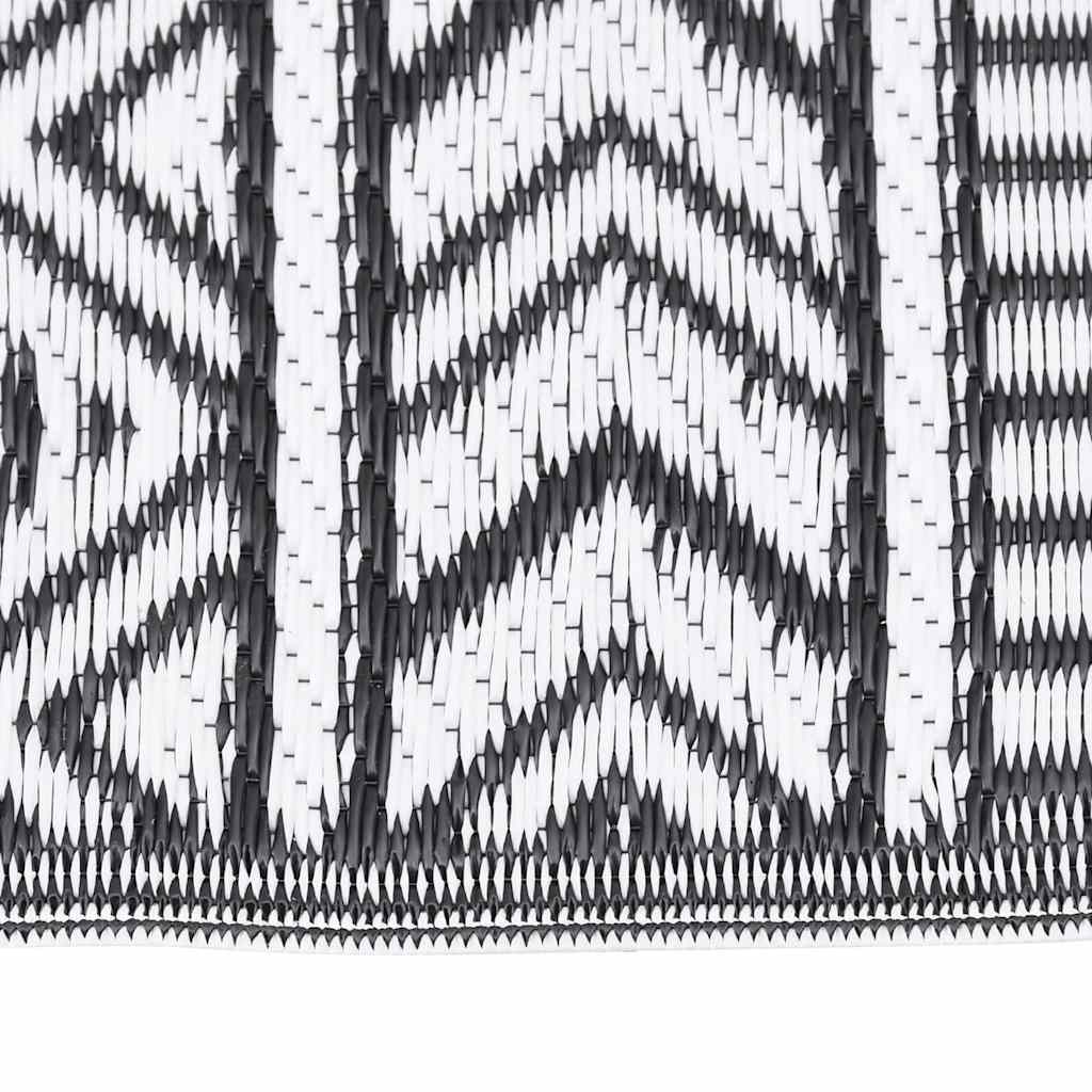 Vidaxl außerhalb des Teppichs 80x250 cm Polypropen Schwarz