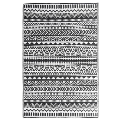 Vidaxl außerhalb des Teppichs 140x200 cm Polypropen schwarz