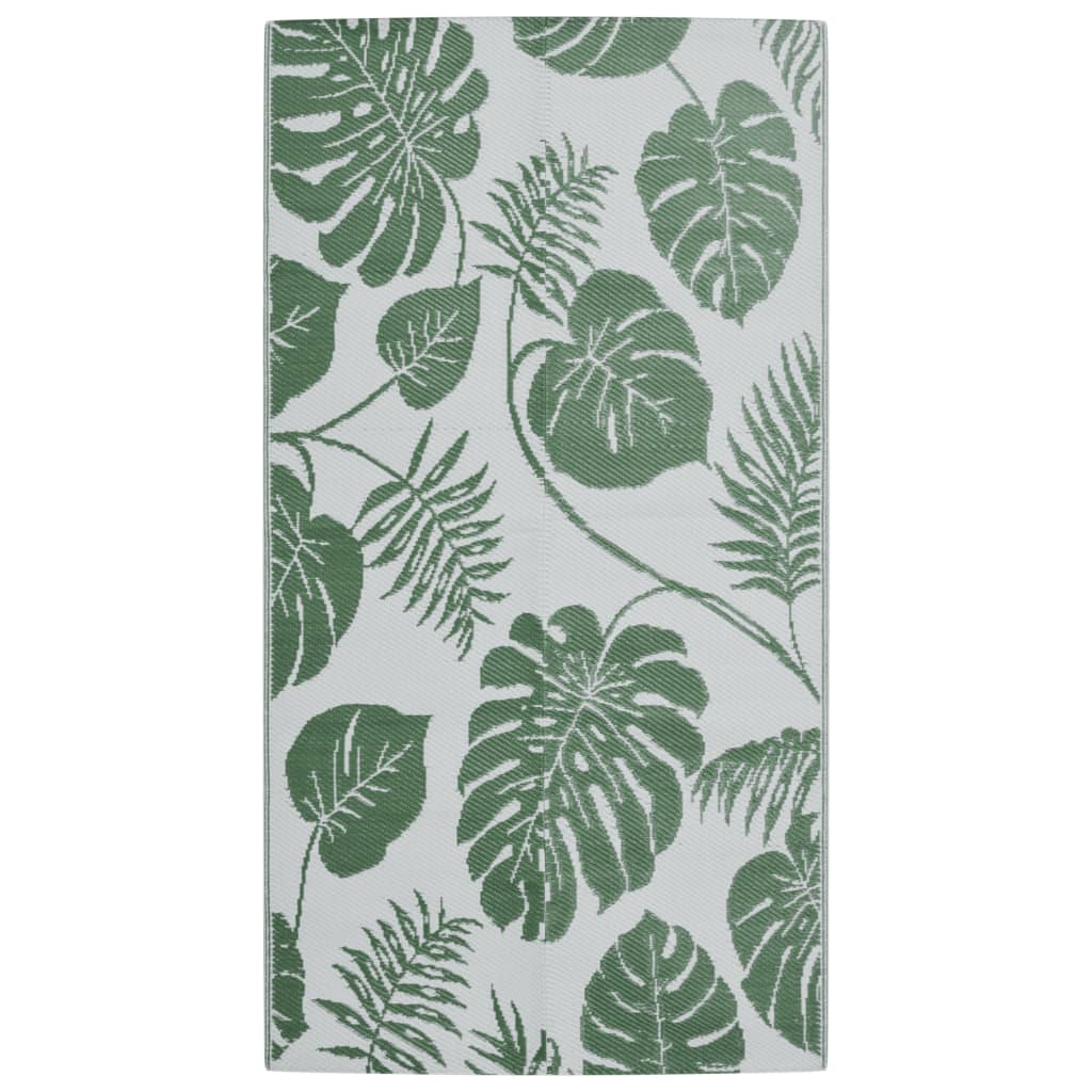 Vidaxl außerhalb des Teppichs 80x150 cm Polypropengrün