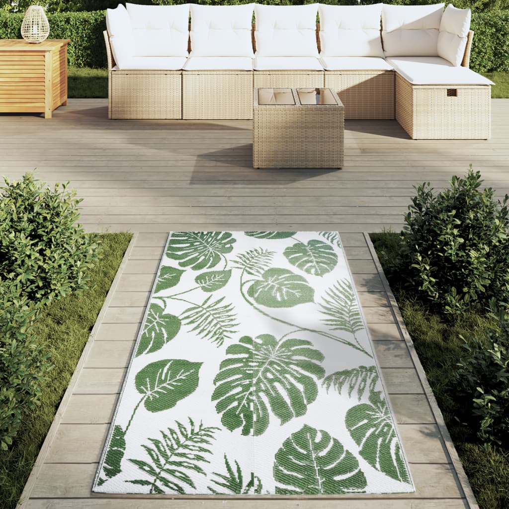 Vidaxl außerhalb des Teppichs 80x150 cm Polypropengrün