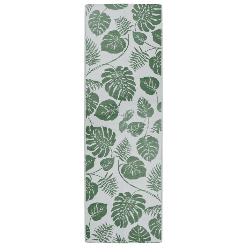 Vidaxl außerhalb des Teppichs 80x250 cm Polypropengrün