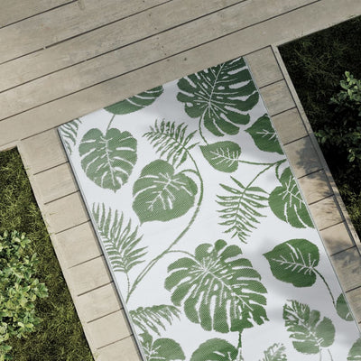 Vidaxl außerhalb des Teppichs 80x250 cm Polypropengrün