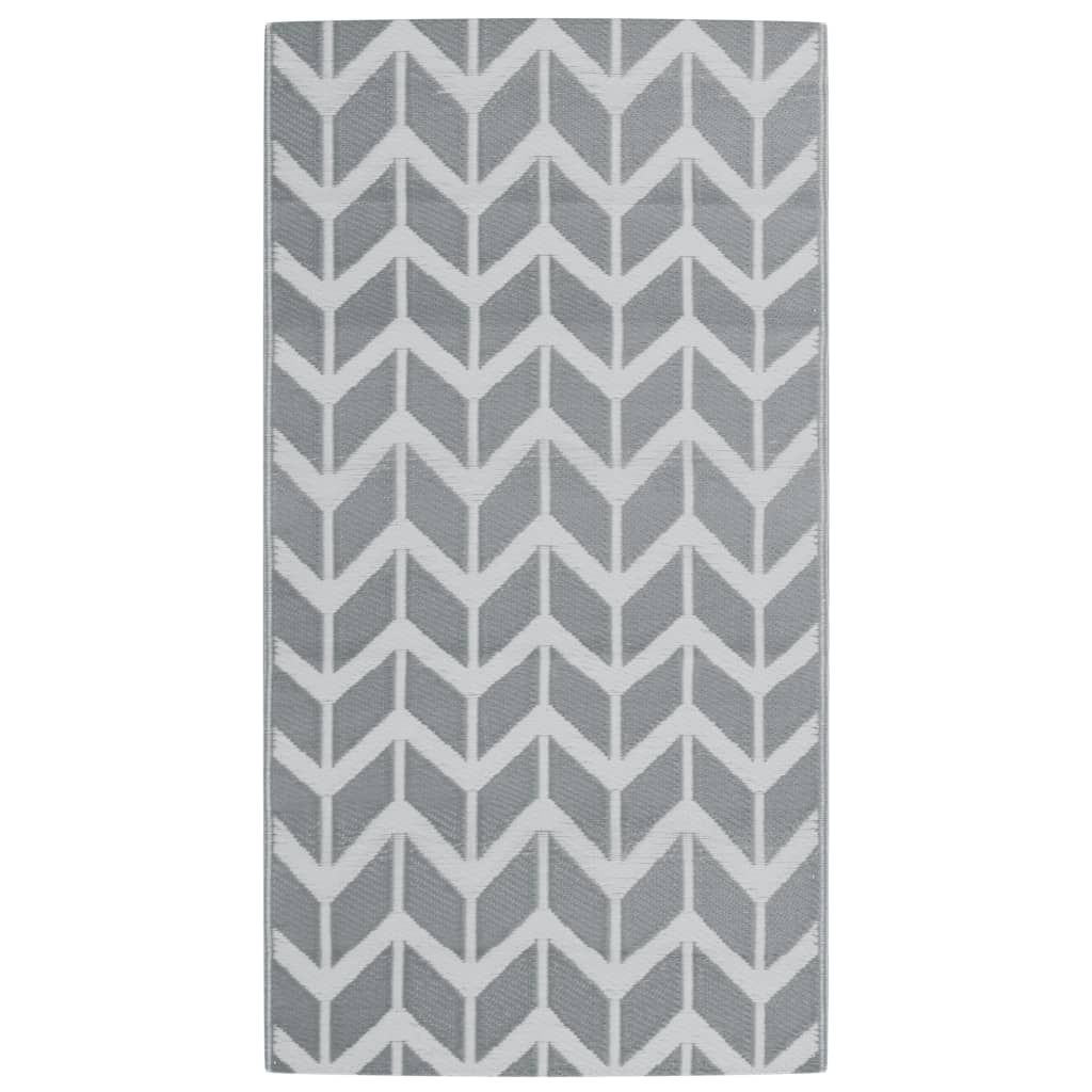 VIDAXL Outside Rug 80x150 cm pp grau
