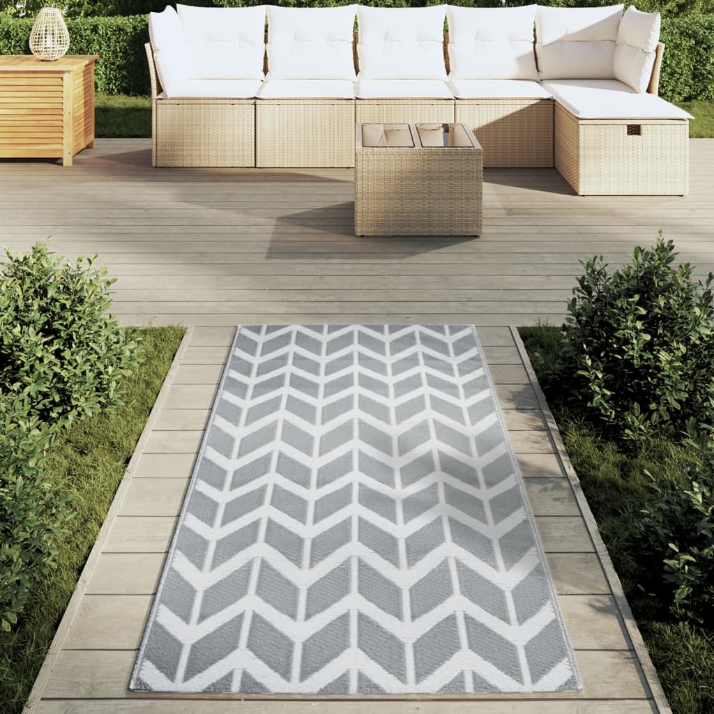 VIDAXL Outside Rug 80x150 cm pp grau