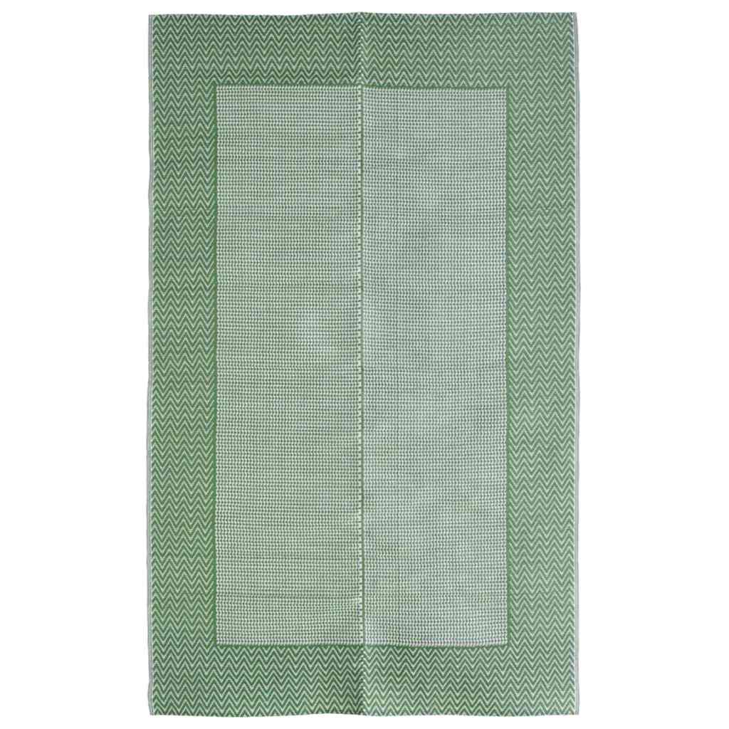 Vidaxl außerhalb des Teppichs 140x200 cm Polypropengrün