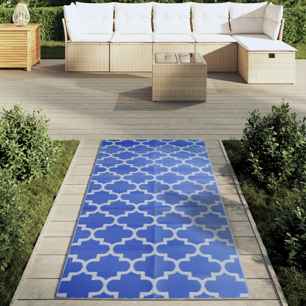 VIDAXL Outside Rug 80x150 cm Polypropenblau