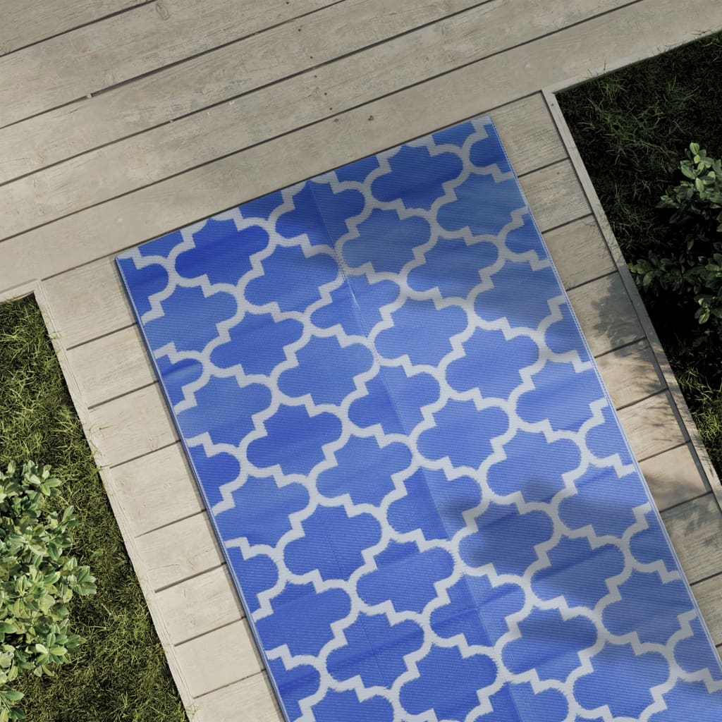 VIDAXL Outside Rug 80x250 cm Polypropenblau