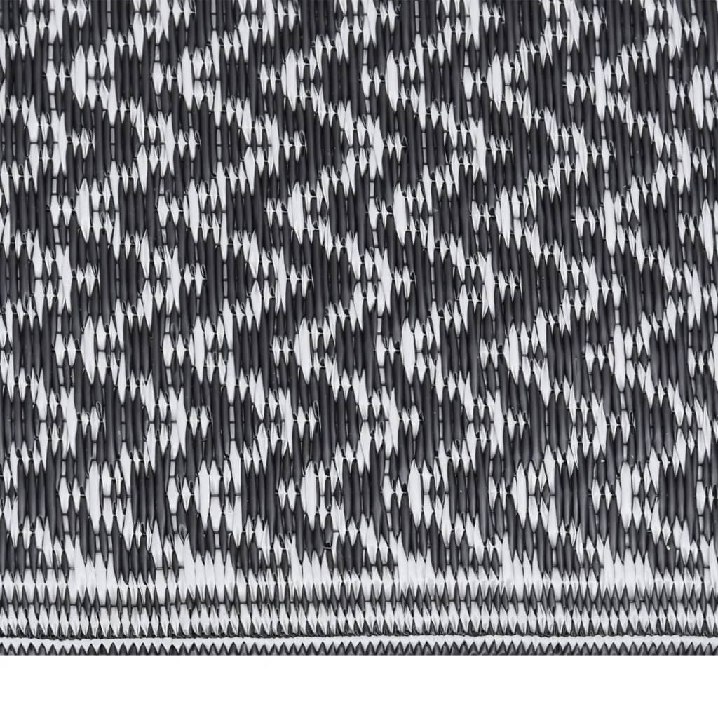 Vidaxl außerhalb des Teppichs 140x200 cm Polypropen schwarz