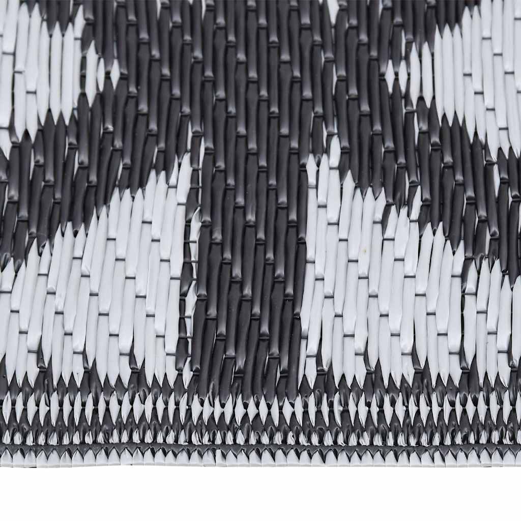Vidaxl außerhalb des Teppichs 140x200 cm Polypropen schwarz