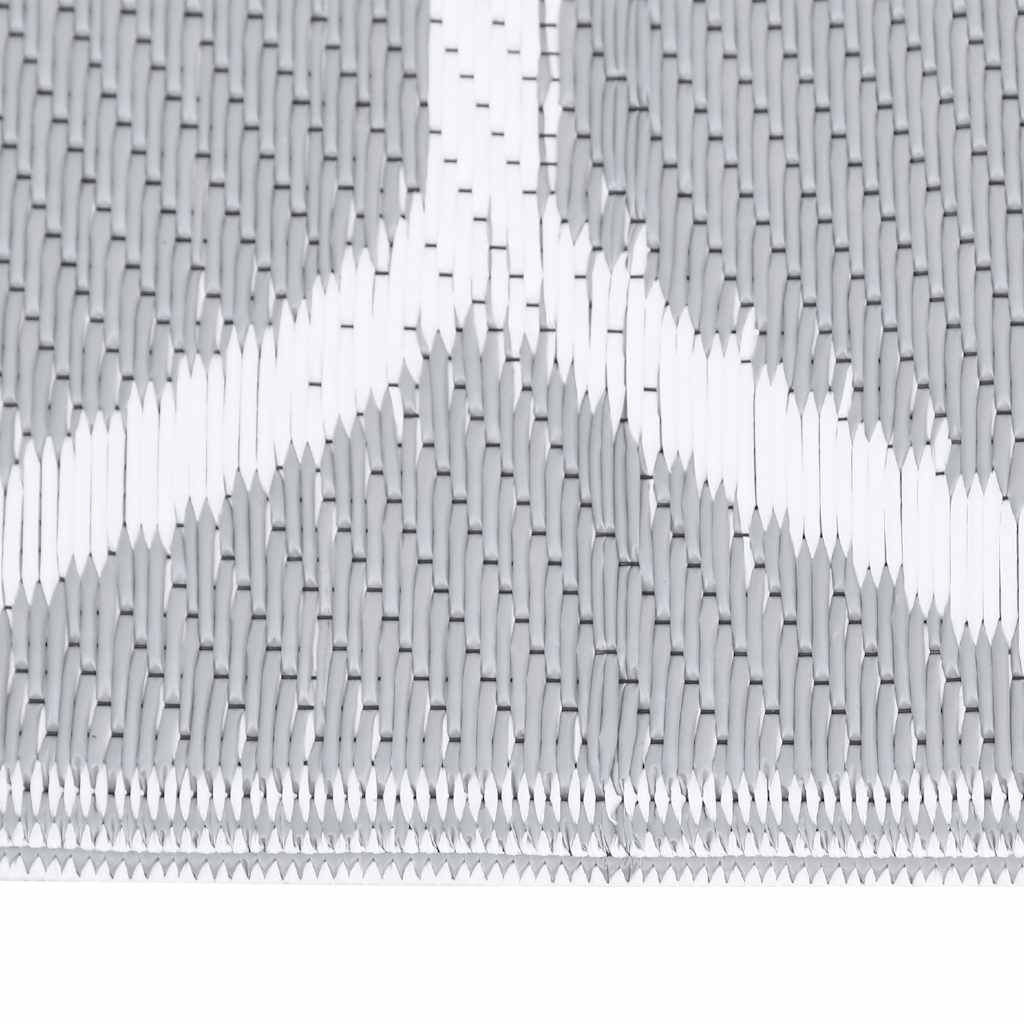Vidaxl außerhalb des Teppichs 140x200 cm Polypropengrau