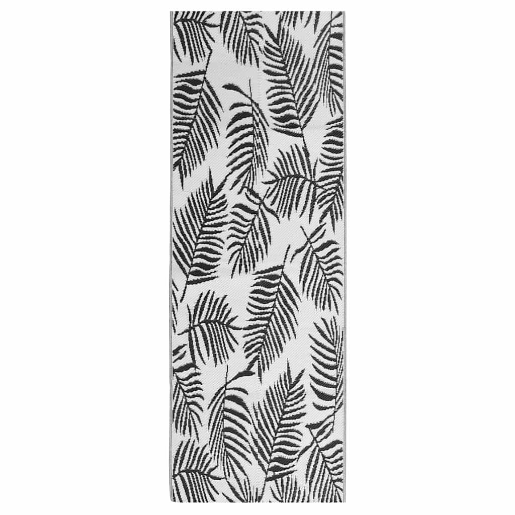 Vidaxl außerhalb des Teppichs 80x250 cm Polypropen Schwarz