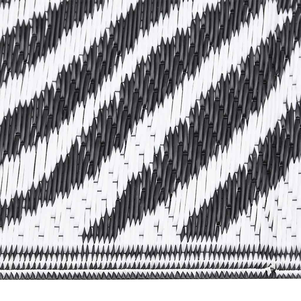 Vidaxl außerhalb des Teppichs 80x250 cm Polypropen Schwarz