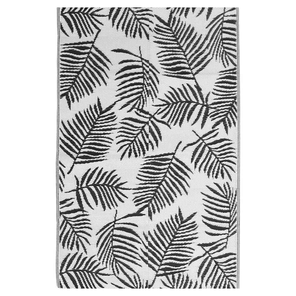 Vidaxl außerhalb des Teppichs 140x200 cm Polypropen schwarz