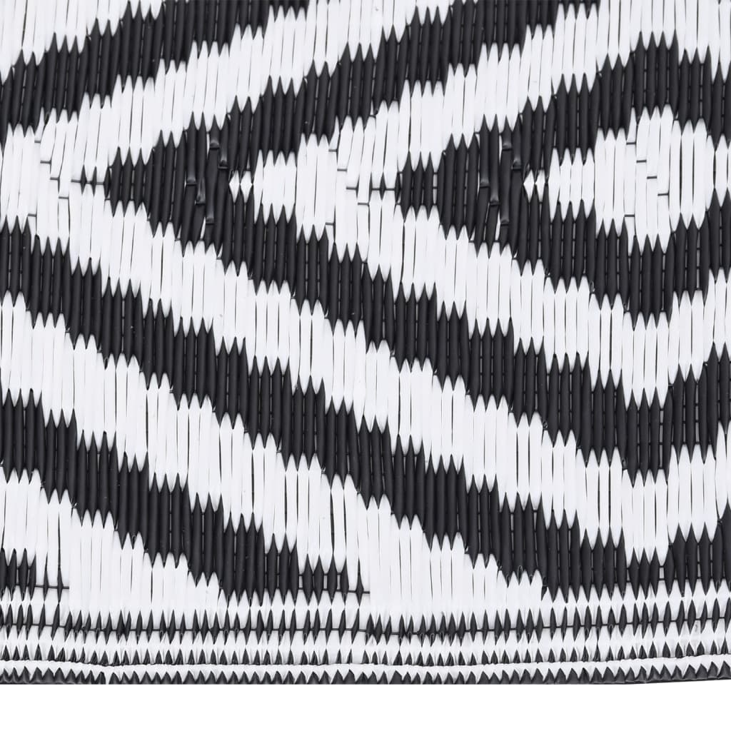 Vidaxl außerhalb des Teppichs 80x250 cm Polypropen Schwarz