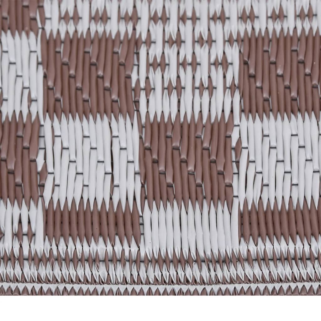 Vidaxl außerhalb des Teppichs 140x200 cm Polypropenbraun
