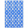 Vidaxl außerhalb des Teppichs 140x200 cm Polypropen Blau und Weiß