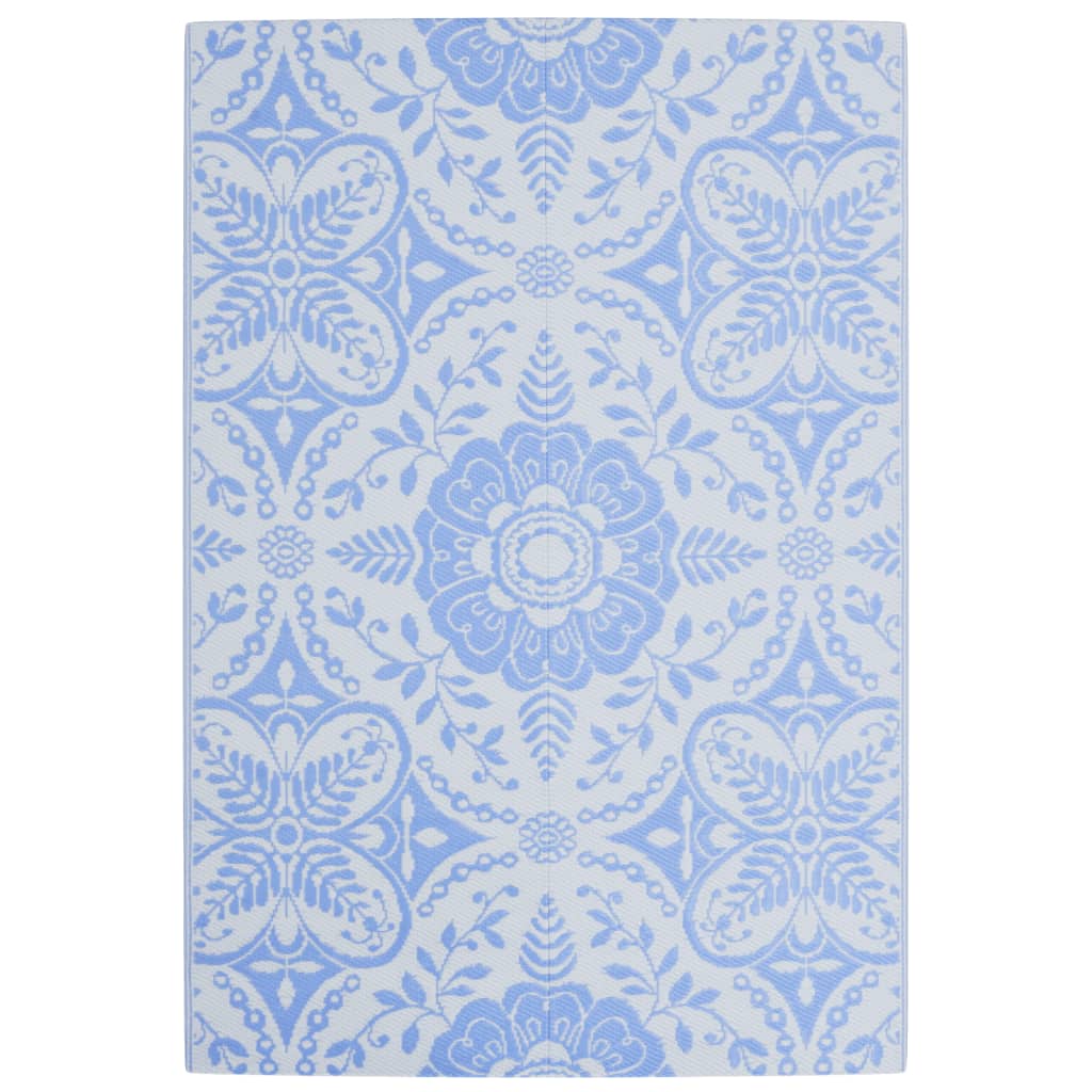 Vidaxl außerhalb des Teppichs 140x200 cm Polyproppenbabyblau