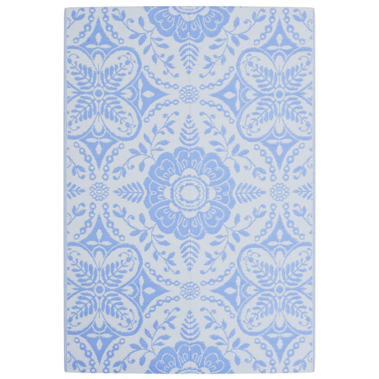 Vidaxl außerhalb des Teppichs 140x200 cm Polyproppenbabyblau