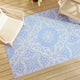 Vidaxl außerhalb des Teppichs 140x200 cm Polyproppenbabyblau