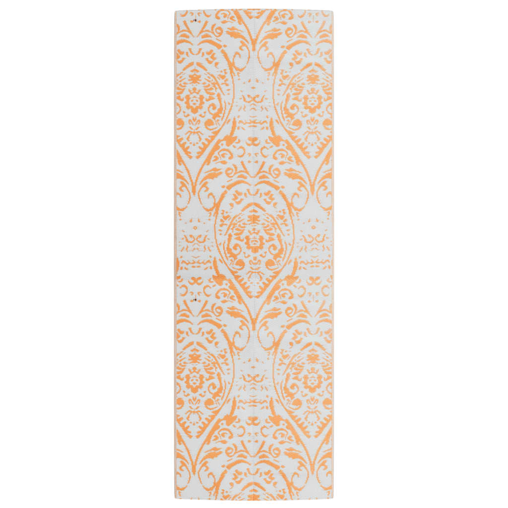 VIDAXL Outside Rug 80x250 cm Polypropen orange und weiß