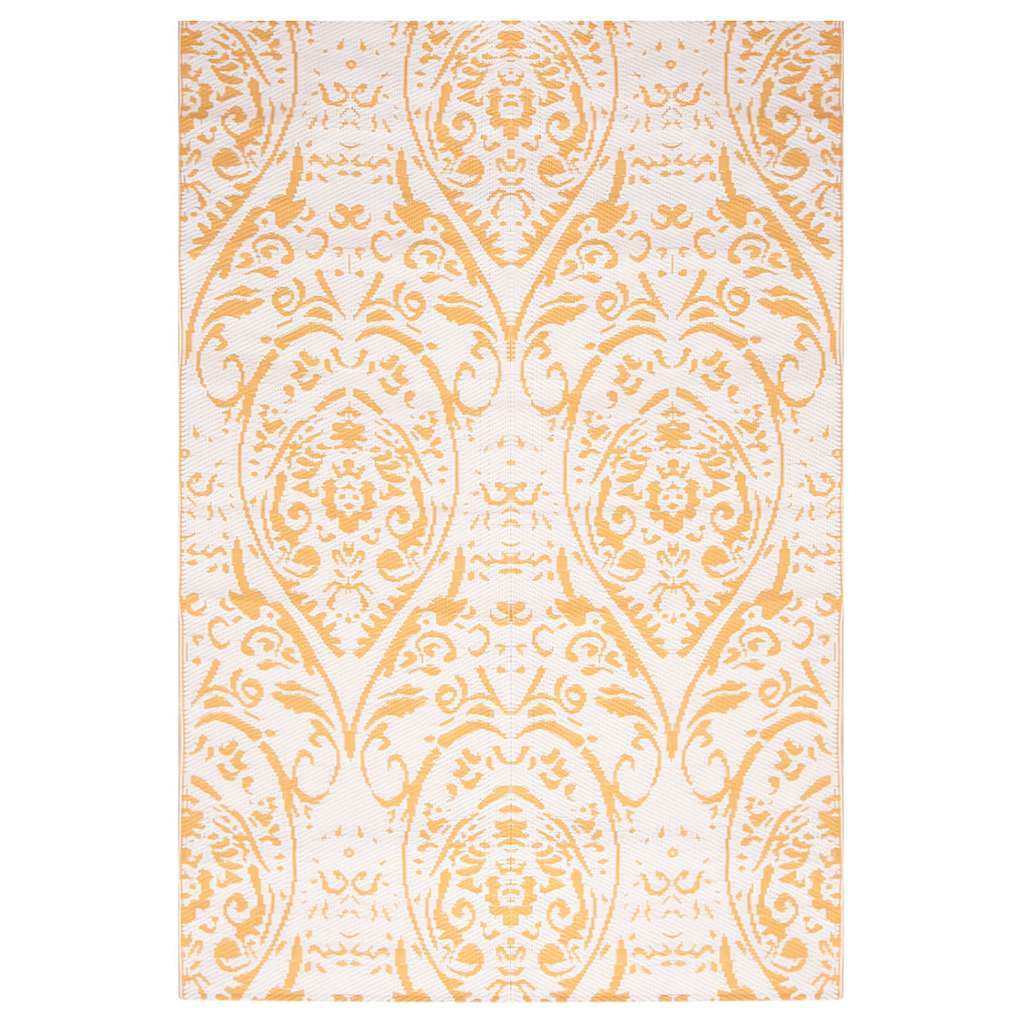 Vidaxl außerhalb des Teppichs 140x200 cm Polypropengelb