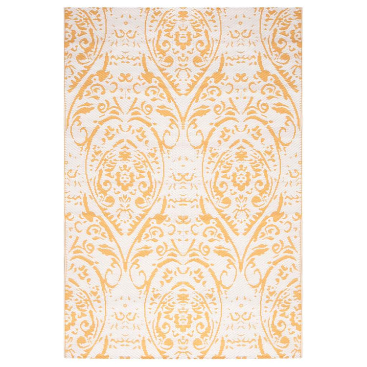 Vidaxl außerhalb des Teppichs 140x200 cm Polypropengelb