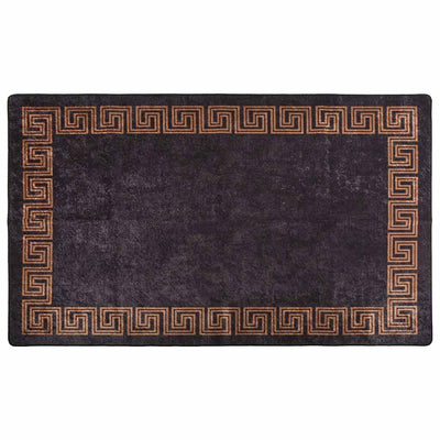 Vidaxl Teppich waschbarer Anti-Rutsch 120x180 cm Schwarz und Goldfarbe