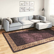 Vidaxl Teppich waschbarer Anti-Rutsch 190x300 cm Schwarz und Goldfarbe - afbeelding 1