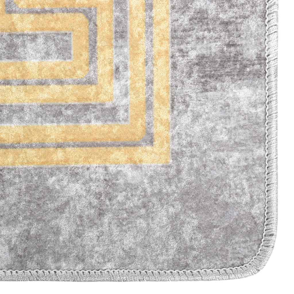 Vidaxl Teppich waschbarer Anti-Rutsch 160x230 cm Grau