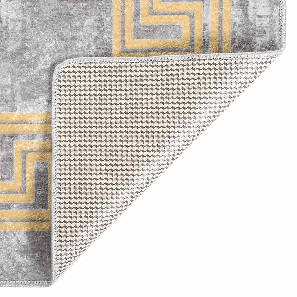 Vidaxl Teppich waschbarer Anti-Rutsch 160x230 cm Grau