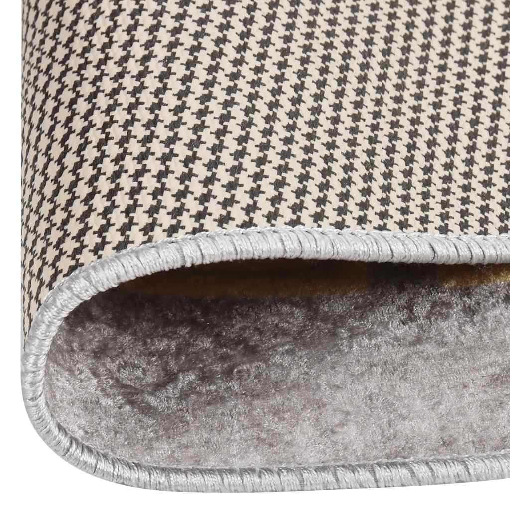 Vidaxl Teppich waschbarer Anti-Rutsch Ø120 cm Grau