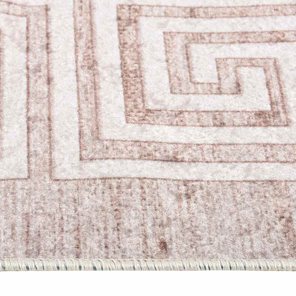 Vidaxl Teppich waschbarer Anti-Rutsch 80x150 cm Beige