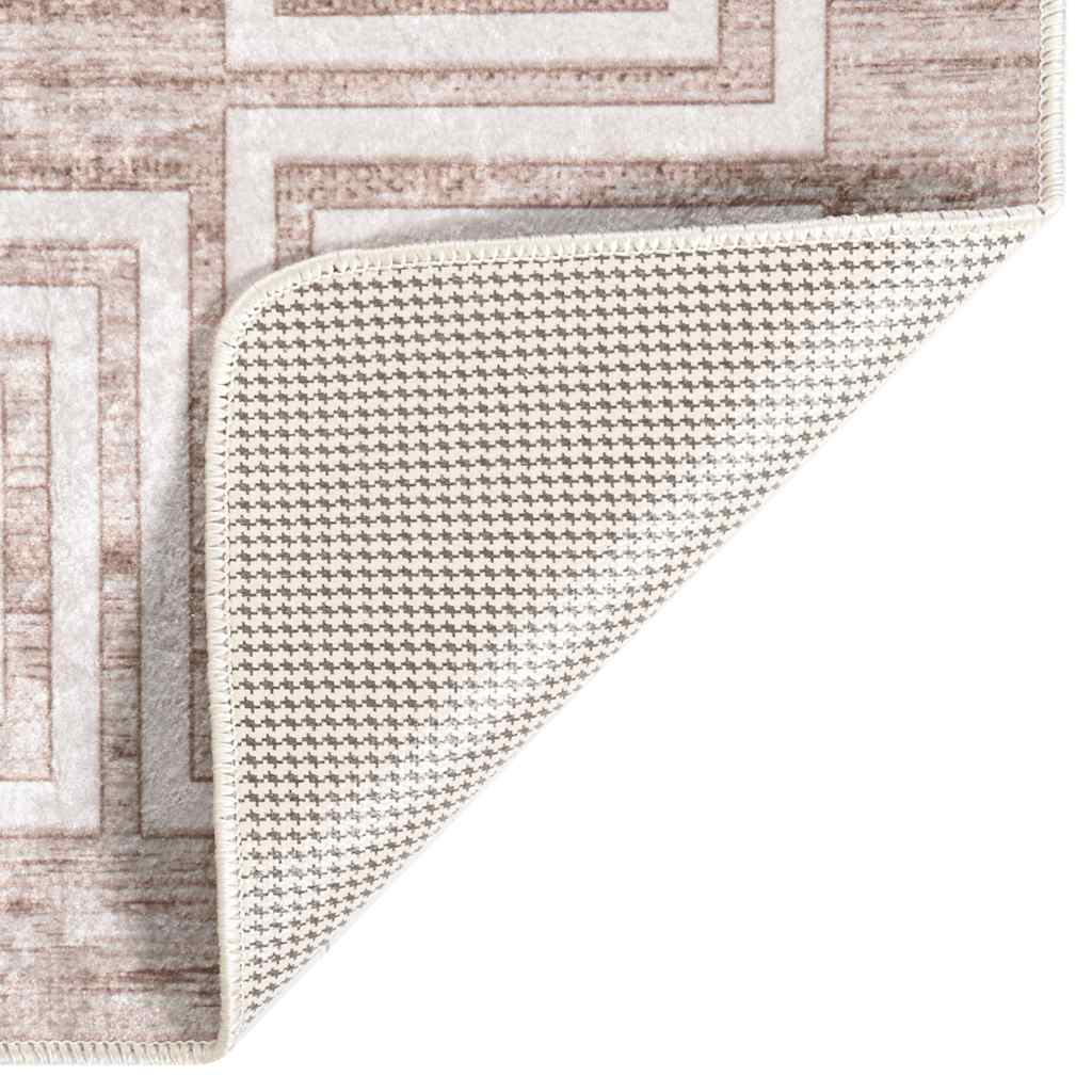 Vidaxl Teppich waschbarer Anti-Rutsch 80x300 cm Beige