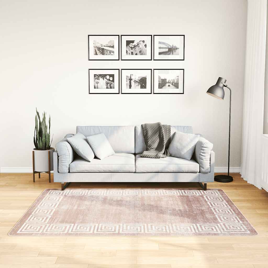 Vidaxl Teppich waschbarer Anti-Rutsch 120x180 cm Beige